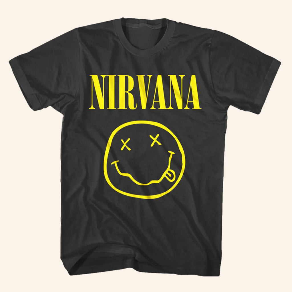 Nirvana Merch Nirvana Smiley Shirt Gifts For Girlfriend