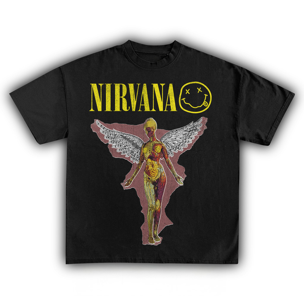 Nirvana Vintage Black Shirt Nirvana Merch Presents For Music Lovers