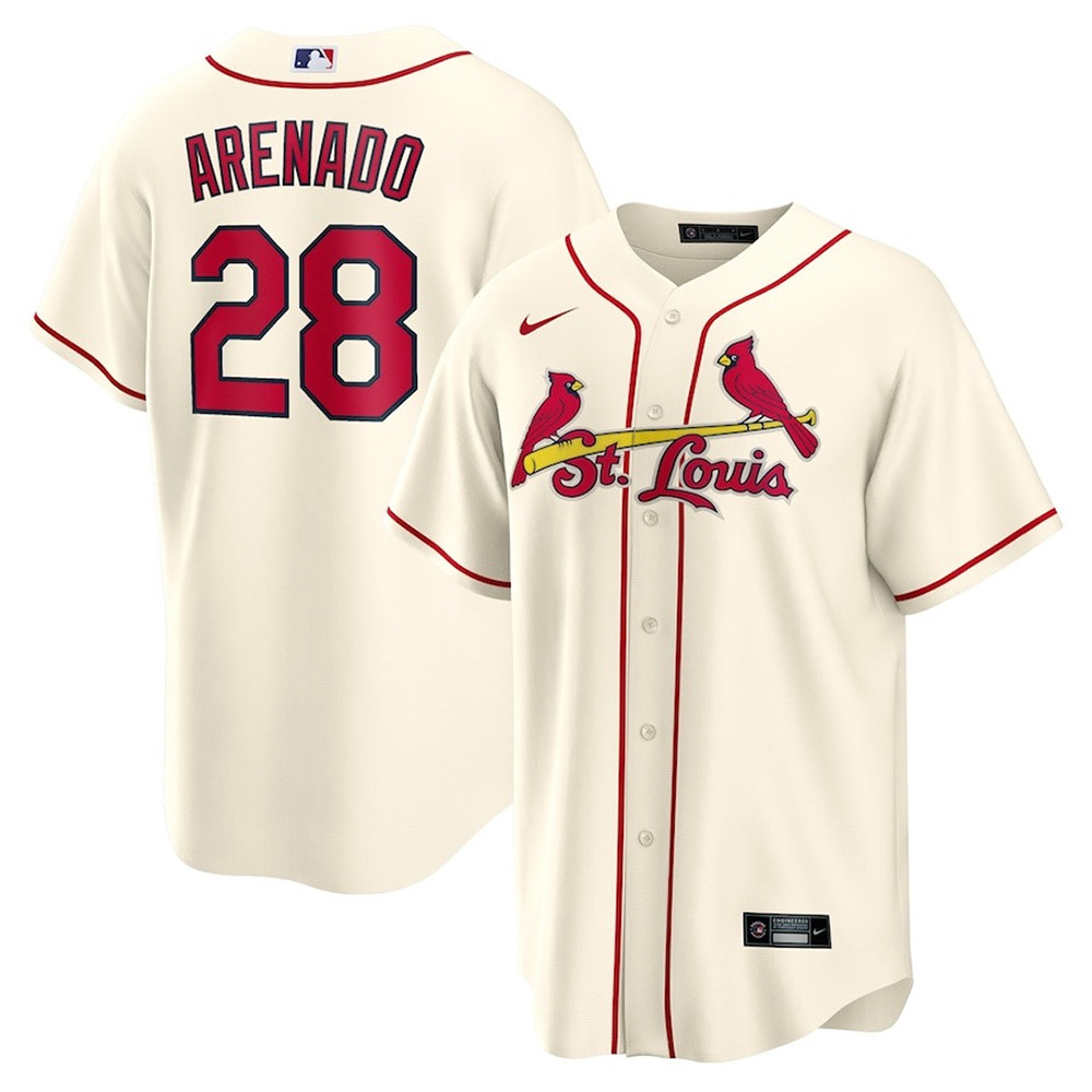 Nolan Arenado Cream Alternate Official Player Jersey Dad Birthday Gifts