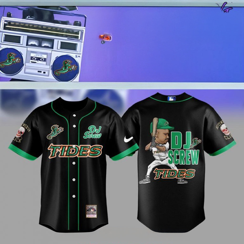 Norfolk Tides DJ Screw Special Baseball Jersey Norfolk Tides Merch Gift Ideas For Fans