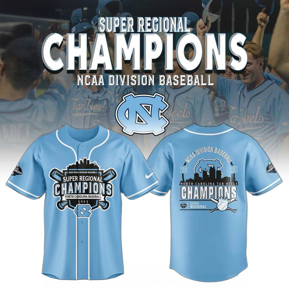 North Carolina 2025 Super Regionals Champions Jersey Unique Gifts For Baseball Fans