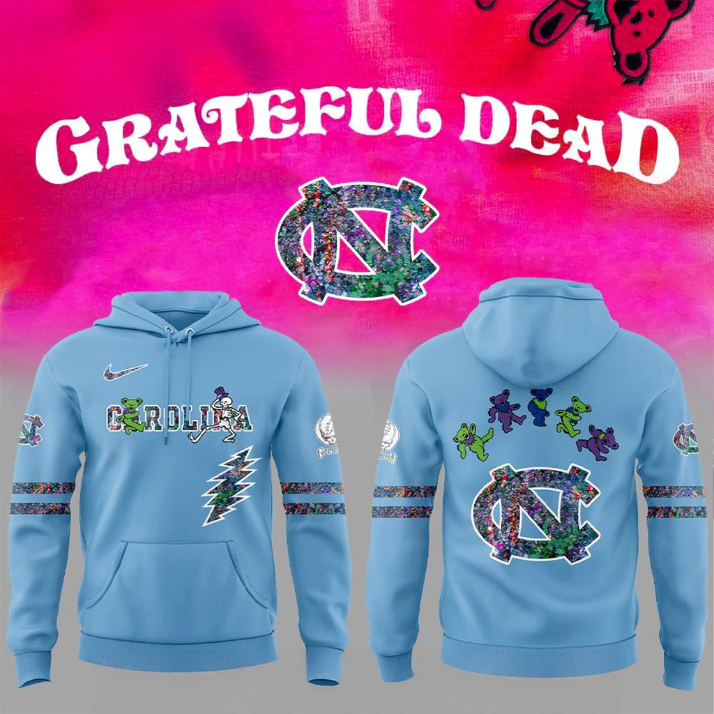 North Carolina Tar Heels Grateful Dead Night 2025 Hoodie Fan Merch Gifts For Brother