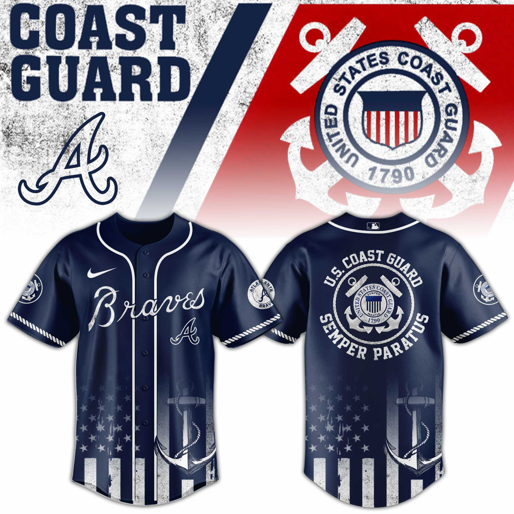 Oakland Athletics Mlb X Us Coast Guard Baseball Jersey For Fans Athletics Merch