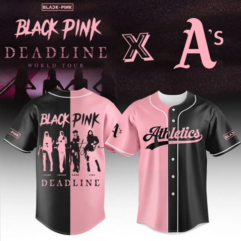 Oakland Athletics X Blackpink Deadline World Tour 2025 Baseball Jersey Oakland Athletics Merch