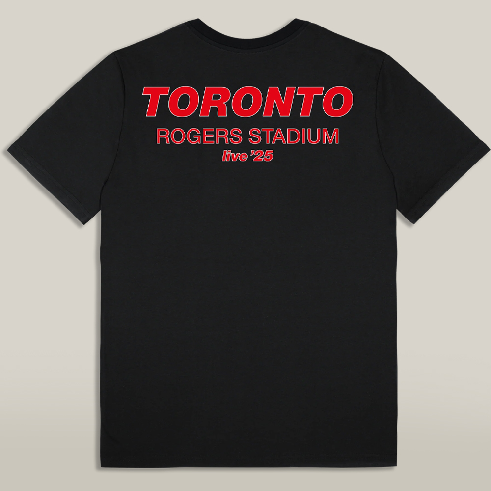 Oasis 25 Merch Live 25 Toronto T Shirt Black Band Shirt For Everyday Wear
