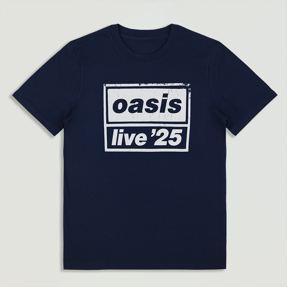 Oasis Live '25 Distressed Tour Logo Kid'S T-Shirt Navy Cool Merch Gift For Music Followers