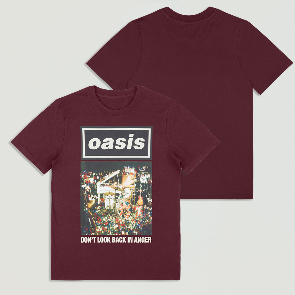 Oasis Live '25 Don'T Look Back In Anger Cover T-Shirt Purple Best Present For Music Enthusiasts