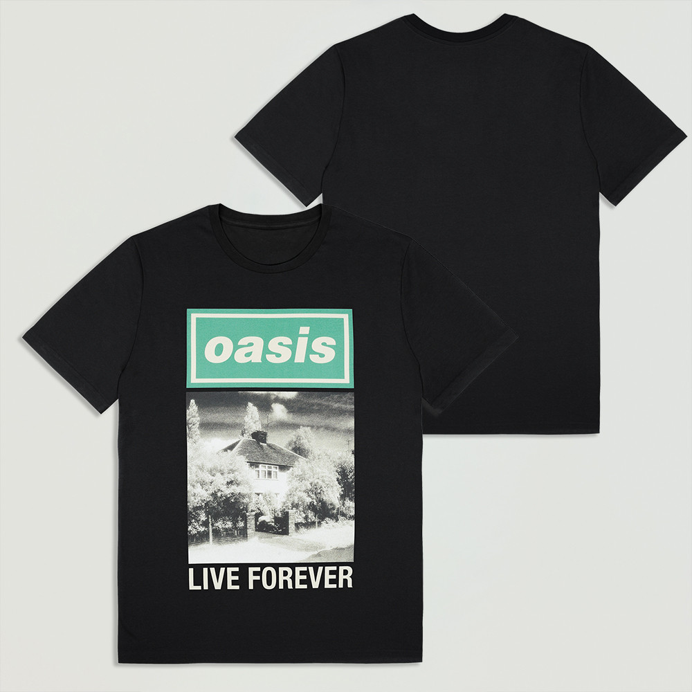 Oasis Live '25 Live Forever Cover T-Shirt Black Delightful Gift For Music Enthusiasts