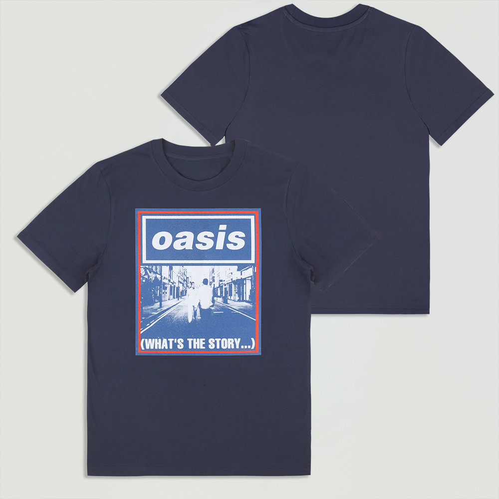 Oasis Live '25 What'S The Story Heavyweight T-Shirt Blue Unique Present For Him