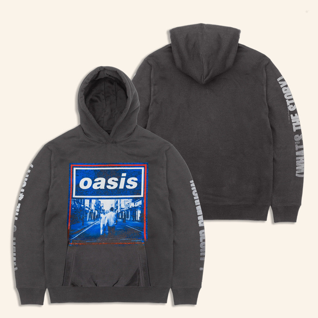 Oasis Merch 2025 Live 25 Whats The Story Hoodie Grey Good Gifts For Boyfriend