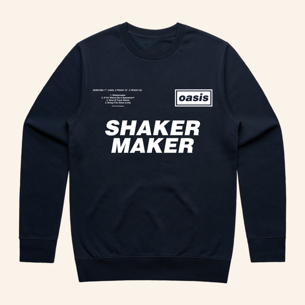 Oasis Merch 2025 Shakermaker Navy Sweatshirt Present For Husband