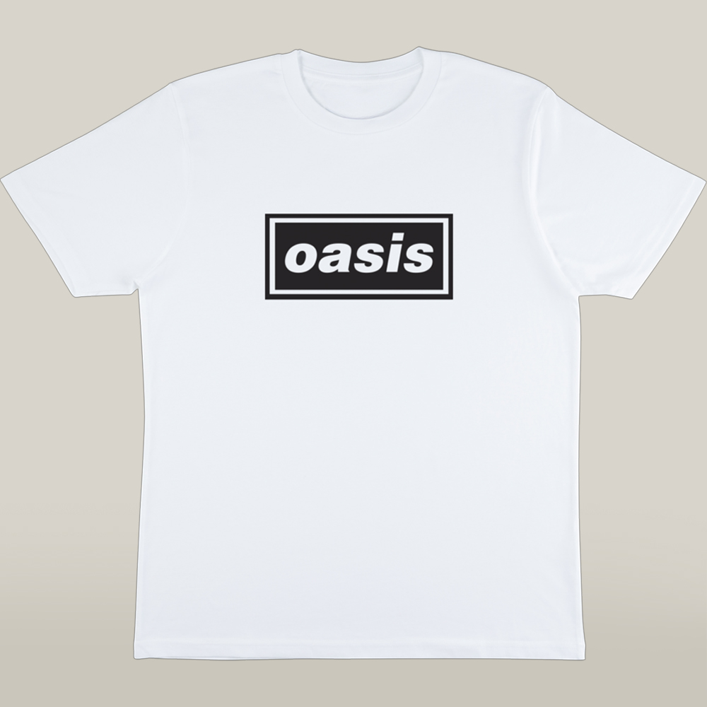 Oasis Merch Decca Logo T Shirt White Gift For Him
