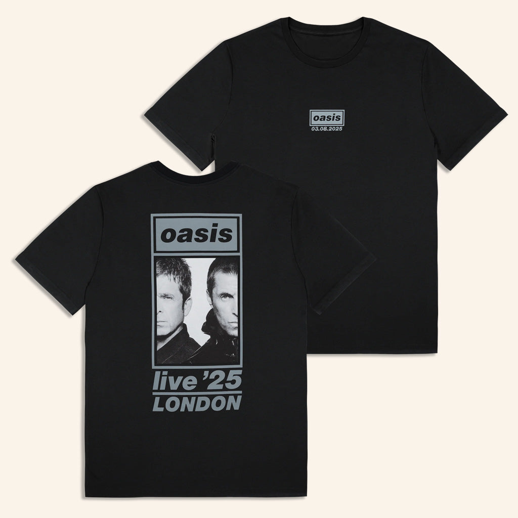 Oasis Merch Live 25 Tour Shirt 03 08 Live 25 London Event T-Shirt Black Best Gifts For Husband