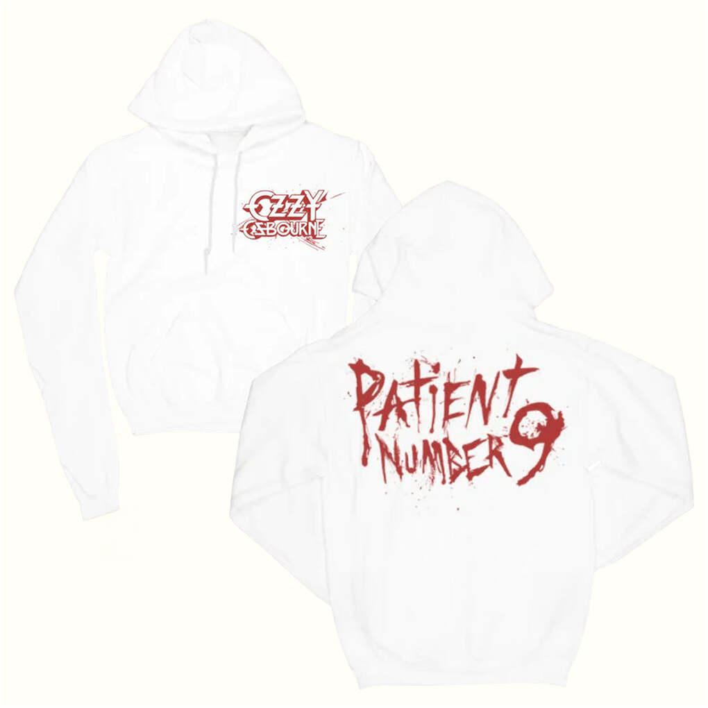Official Ozzy Osbourne Merch Patient Number 9 Straight Hoodie Ozzy Osbourne Shirt Gifts For BFF