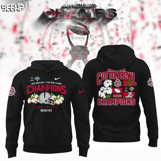Ohio State Buckeyes College Football Playoff 2025 Cotton Bowl Champions Hoodie Him Gifts