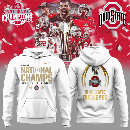 Ohio State Buckeyes NCAA National Champions Hoodie Best Gifts For Football Fans