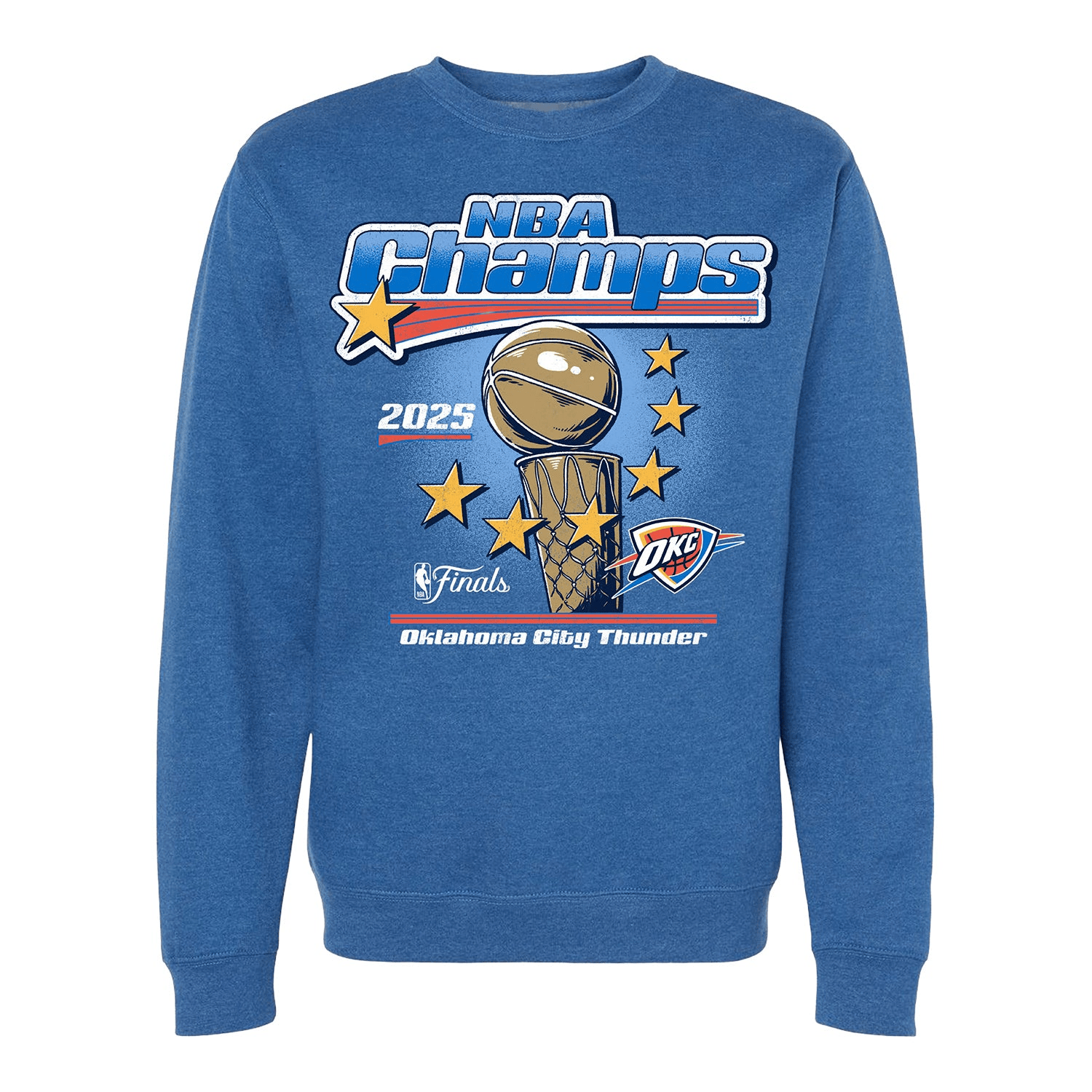 OKC Thunder Championship Sweatshirt Blue 2025 NBA Championship Merch Gift For Fans