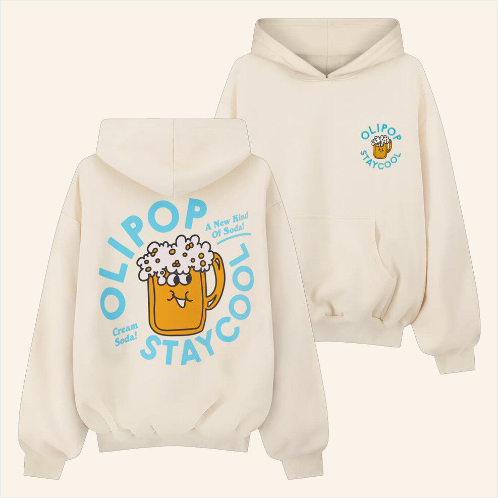 Olipop Cream Soda Hoodie Staycool X Olipop Merch Birthday Gifts For Mom Best Friend Gifts