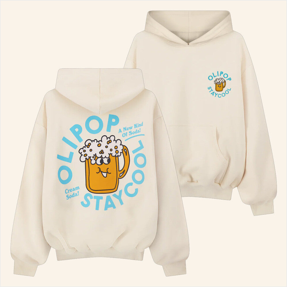 Olipop Cream Soda Hoodie Staycool X Olipop Merch Birthday Gifts For Mom Gifts For Friends