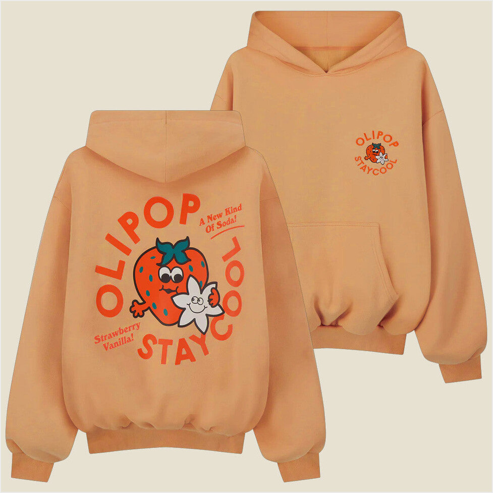 Olipop Strawberry Vanilla Hoodie Staycool X Olipop Merch Best Birthday Gifts For Girlfriend