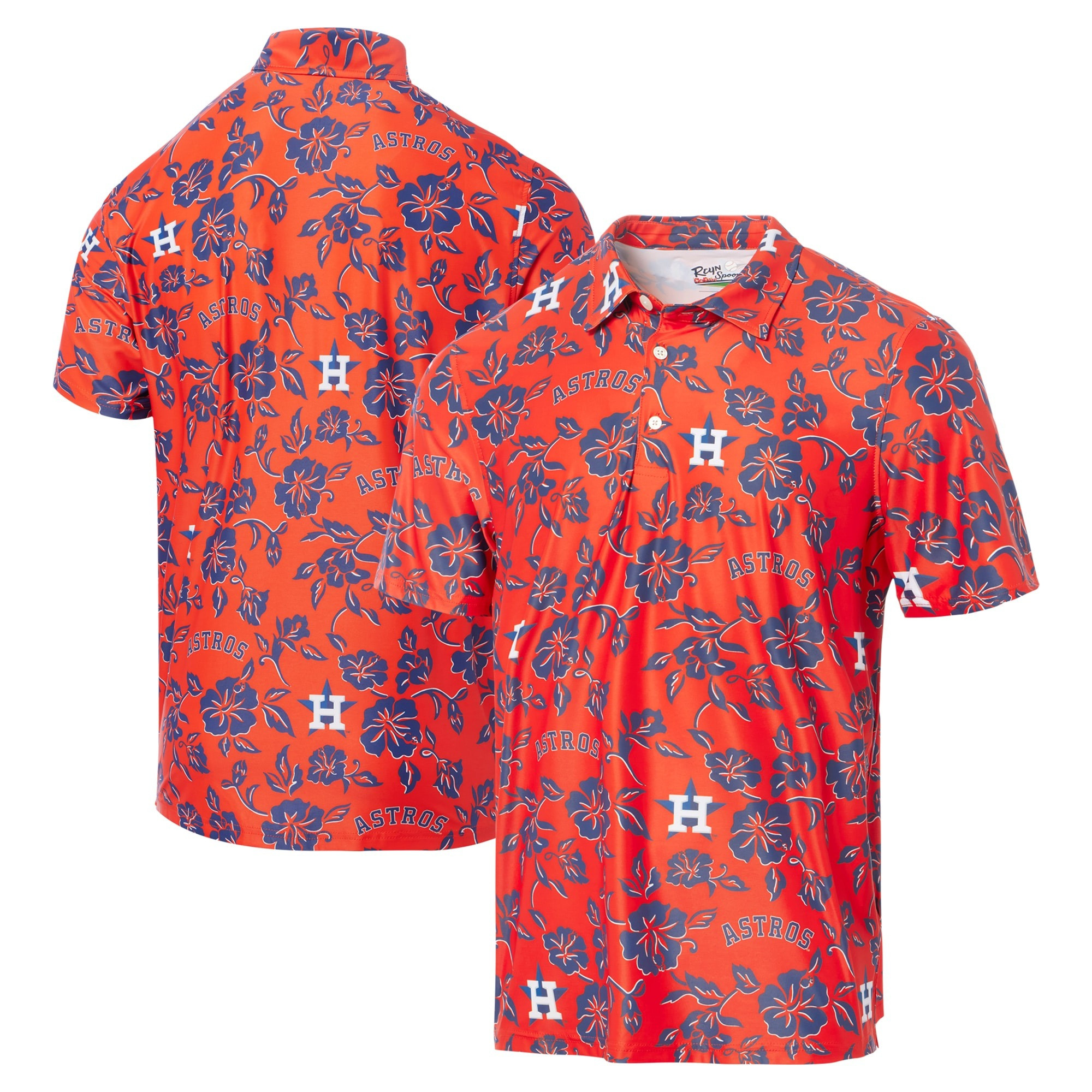 Orange Houston Astros Polo Shirt MLB Aloha Shirt Unique Gifts For Baseball Fans