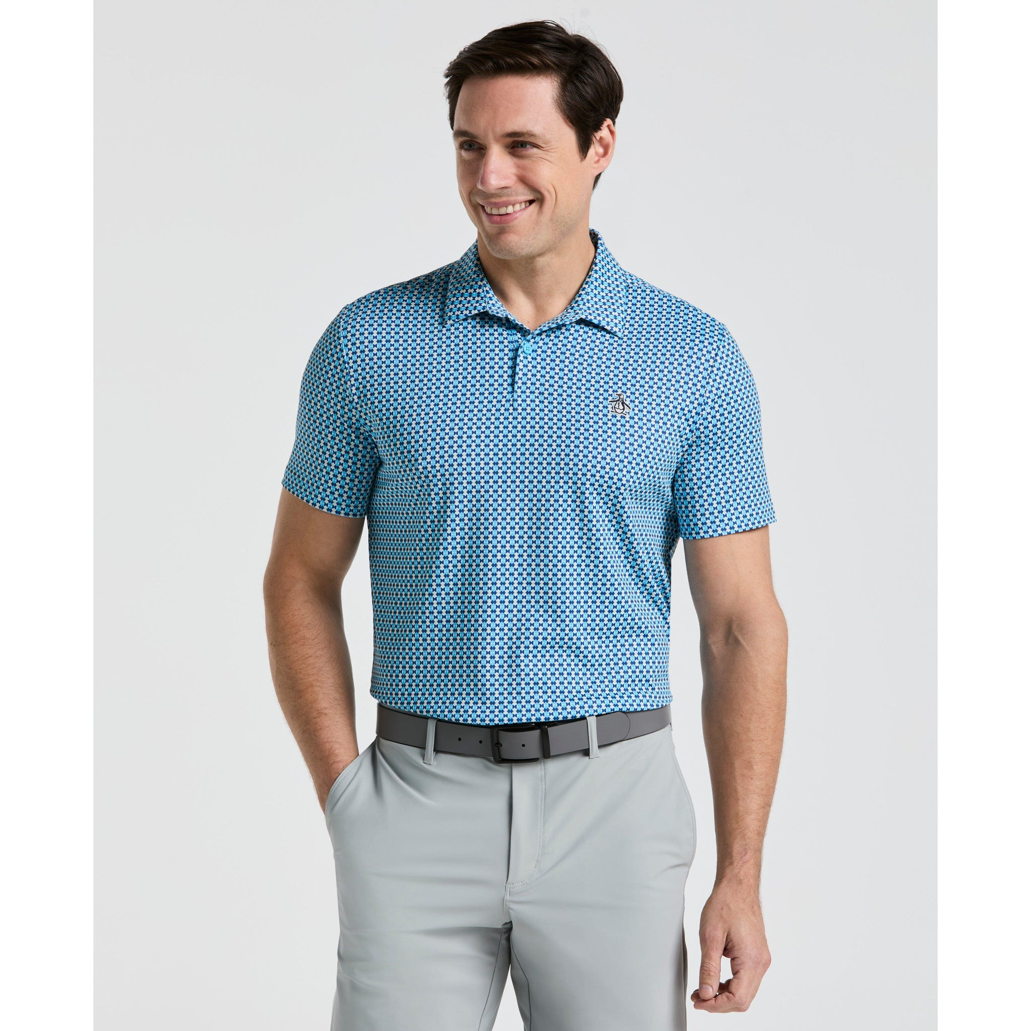 Original Penguin Polo Shirt Penguin Logo Golf Shirt All Over Petes Micro Bowtie Polo Dad Gifts