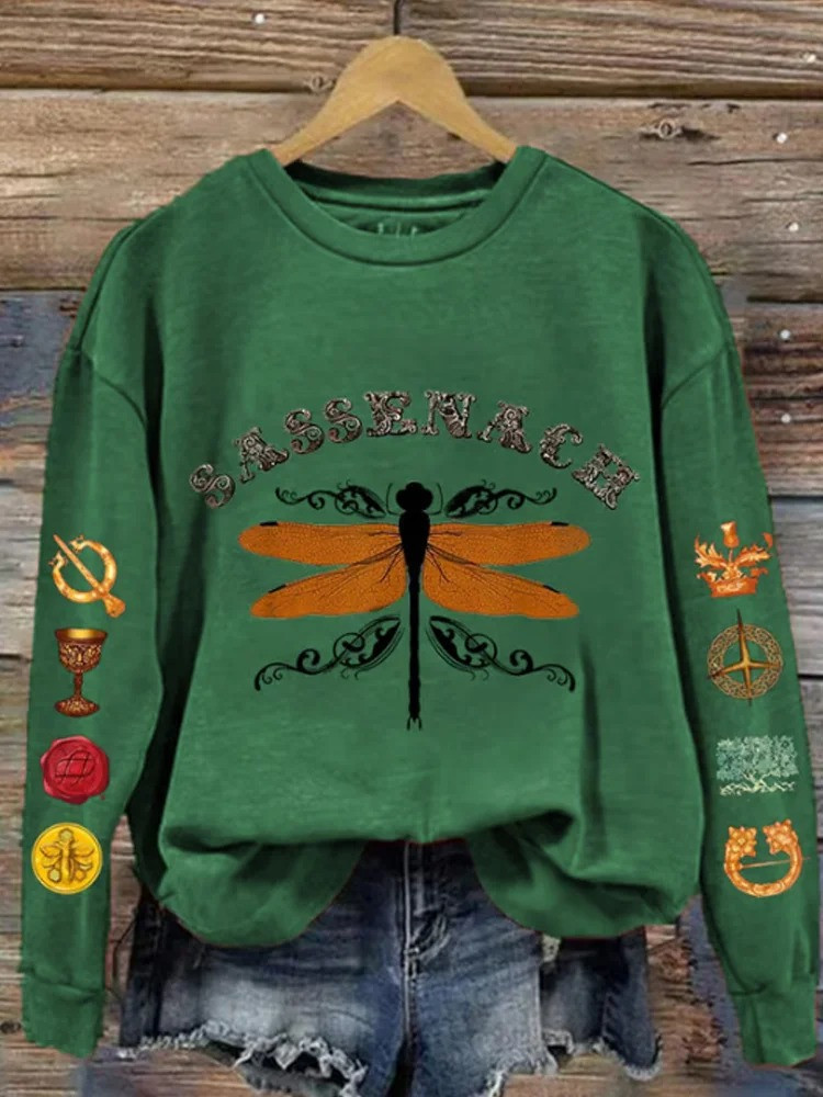Outlander Merch Sweatshirt Dragonfly Outlander Sweatshirt Gifts For Music Fan