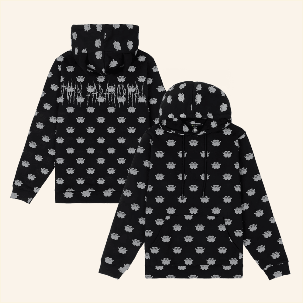 Overnight Haunt Horned Hoodie Twin Paranormal Merch Cute Ghost Hoodie Halloween Birthday Gifts