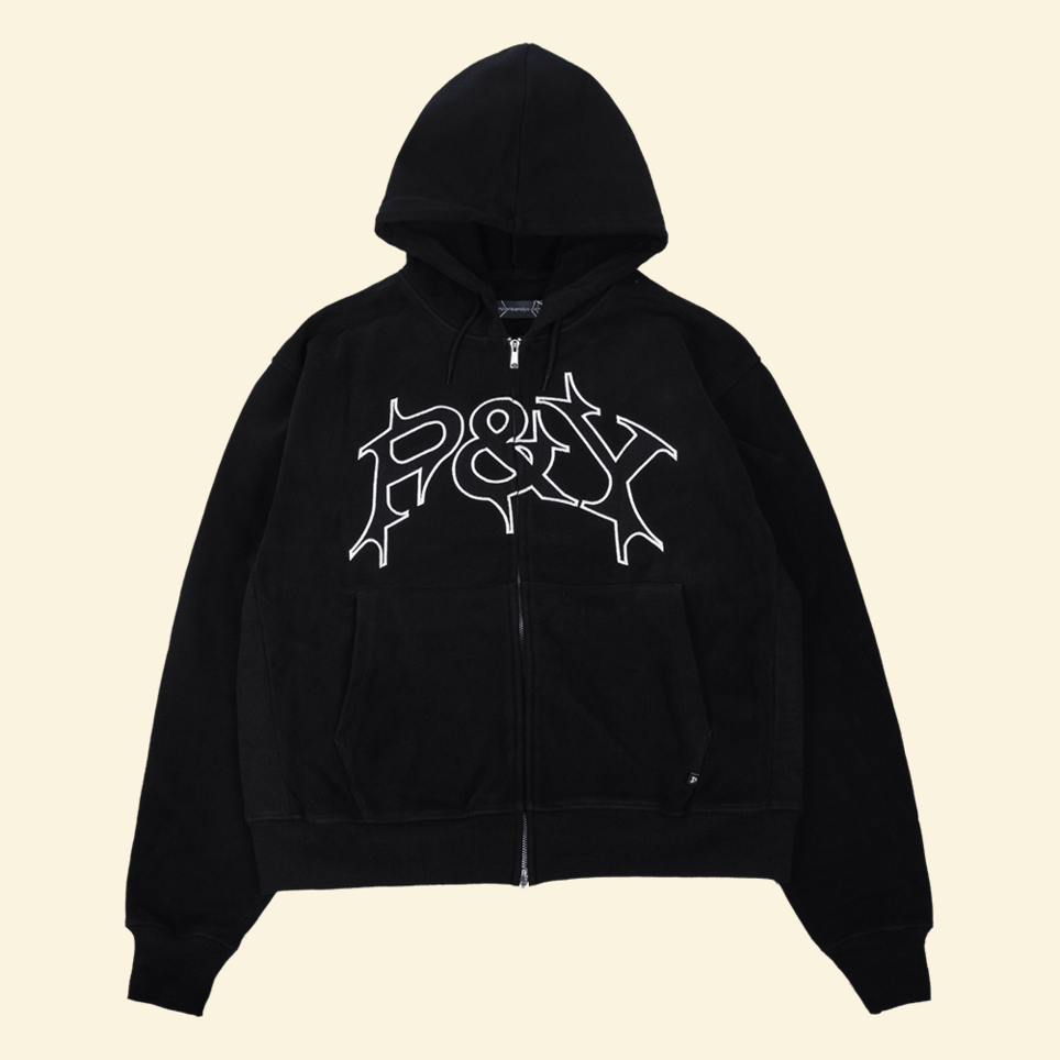 P And Y Black Zip Hoodie P&Y Merch Punkandyo Hoodie Mother's Day Birthday Gifts For Dad