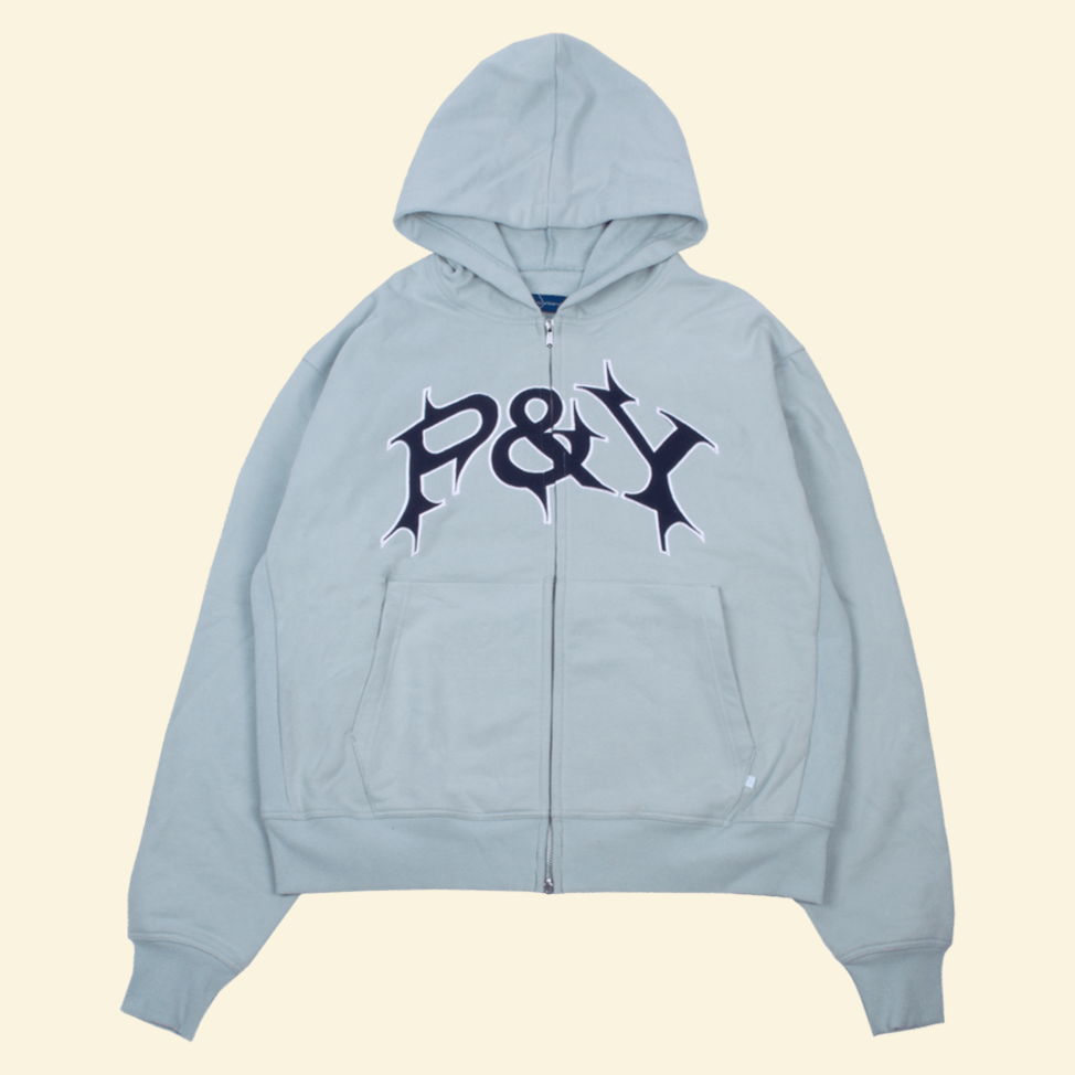 P And Y Blue Zip Hoodie P&Y Merch Punkandyo Hoodie Mothers Day Birthday Birthday Gift Ideas