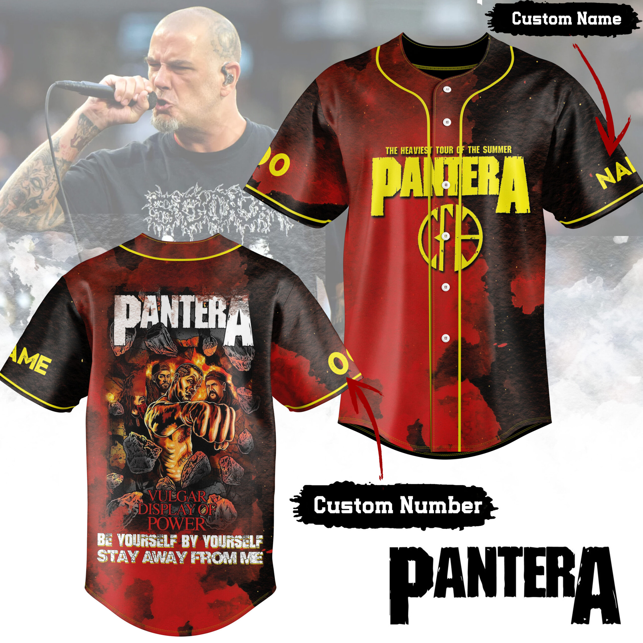 Pantera Music Personalized Baseball Jersey For Fans