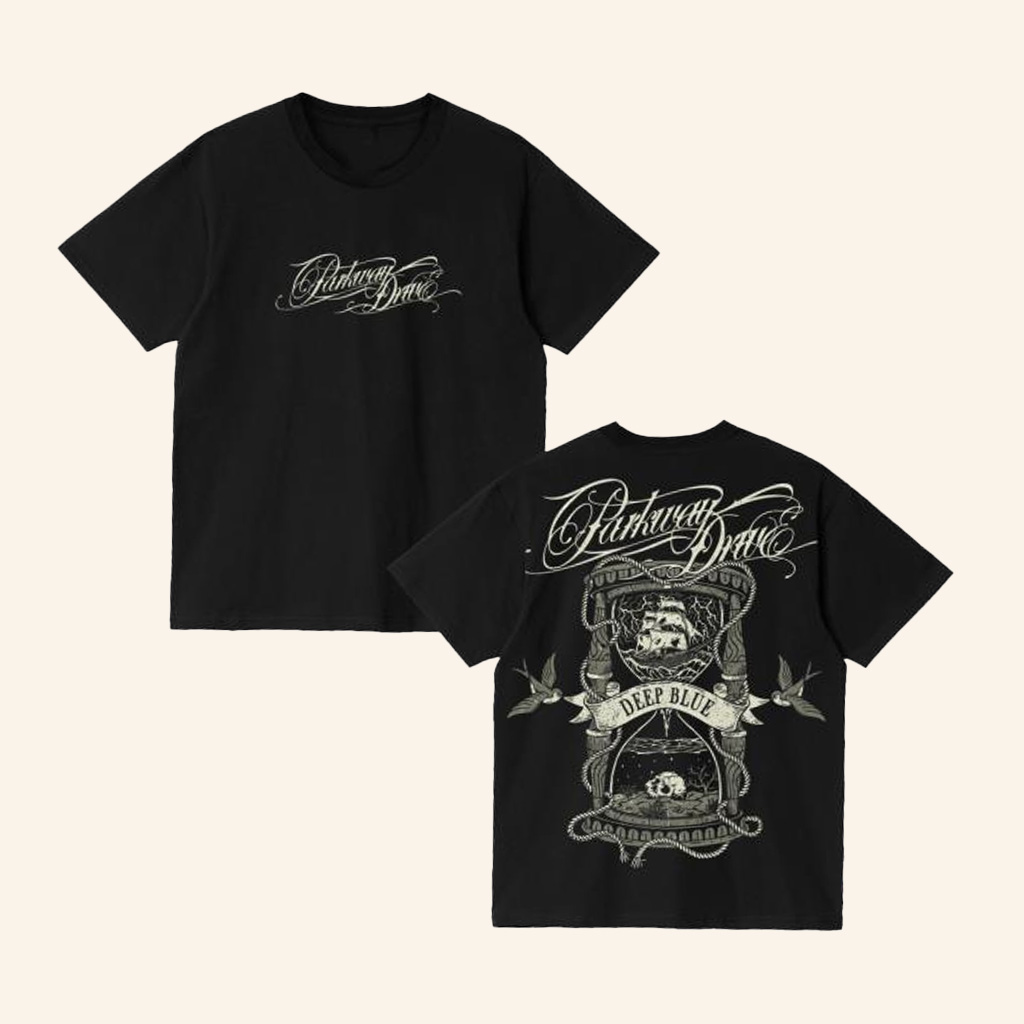 Parkway Drive Rock Merch Deep Blue Hourglass T-Shirt Presents For Dad