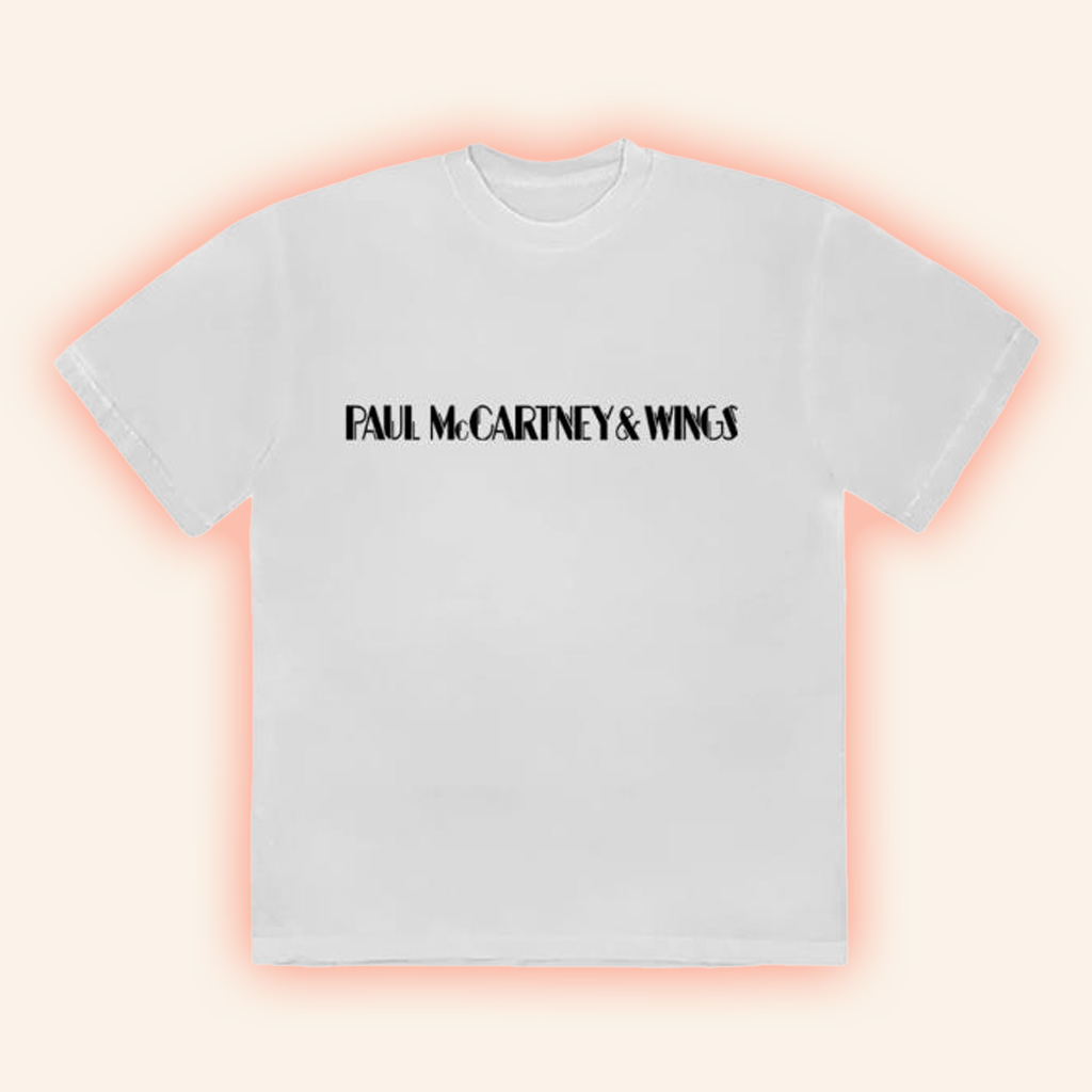 Paul Mccartney Merch Paul Mccartney And Wings Text Logo T-Shirt Gifts For Fans