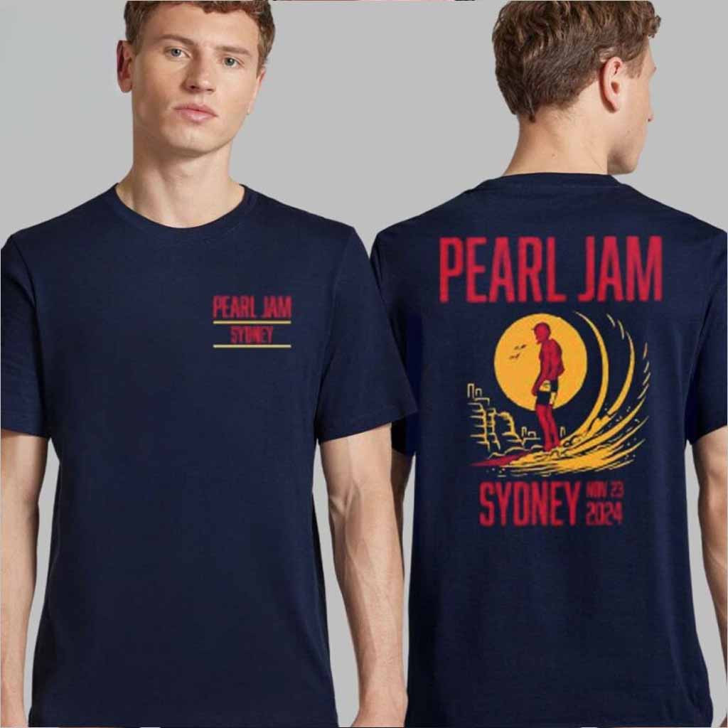 Pearl Jam Merch Event Tee For Sydney Australia Night 2 At Engie Stadium On November 23 2024 T-Shirt Gifts For Fans