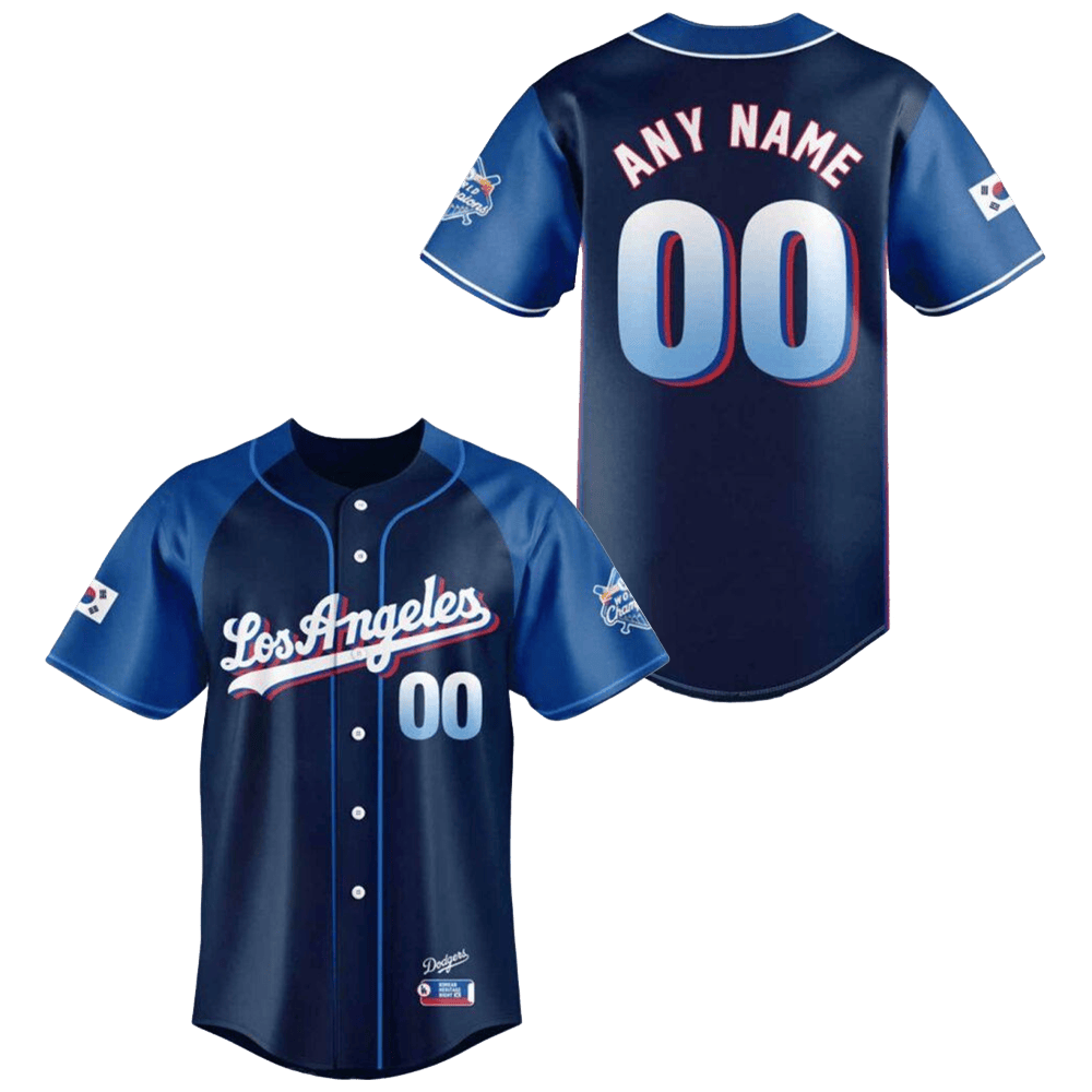 Personalized 2025 Dodgers Korean Heritage Night Jersey Los Angeles Dodgers Merch Fans Gifts