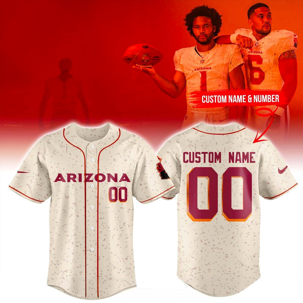 Personalized Arizona Cardinals 2025 Baseball Jersey Arizona Cardinals Merch Dad Gifts