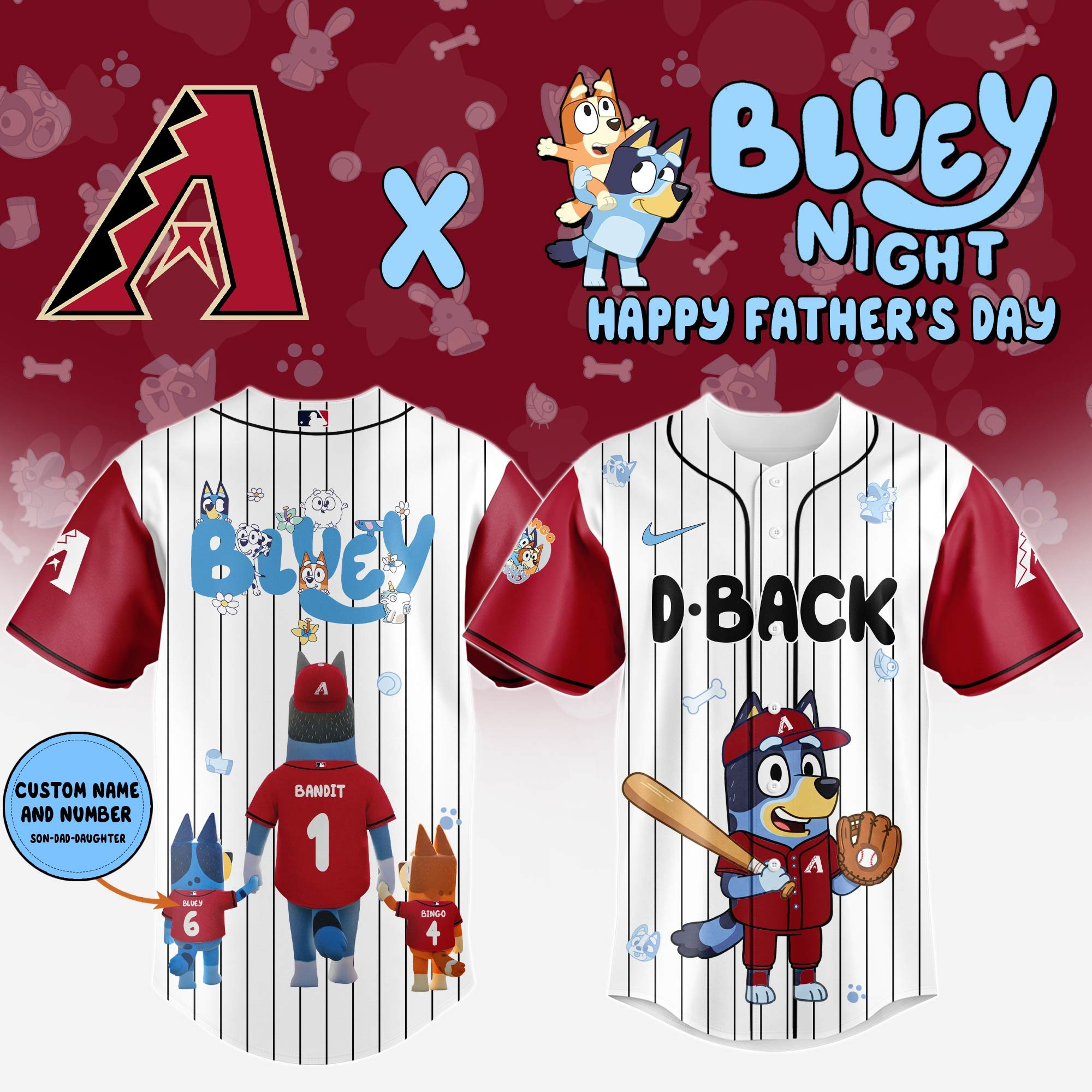 Personalized Arizona Diamondbacks Happy Father's Day Limited Edition Jersey 2025