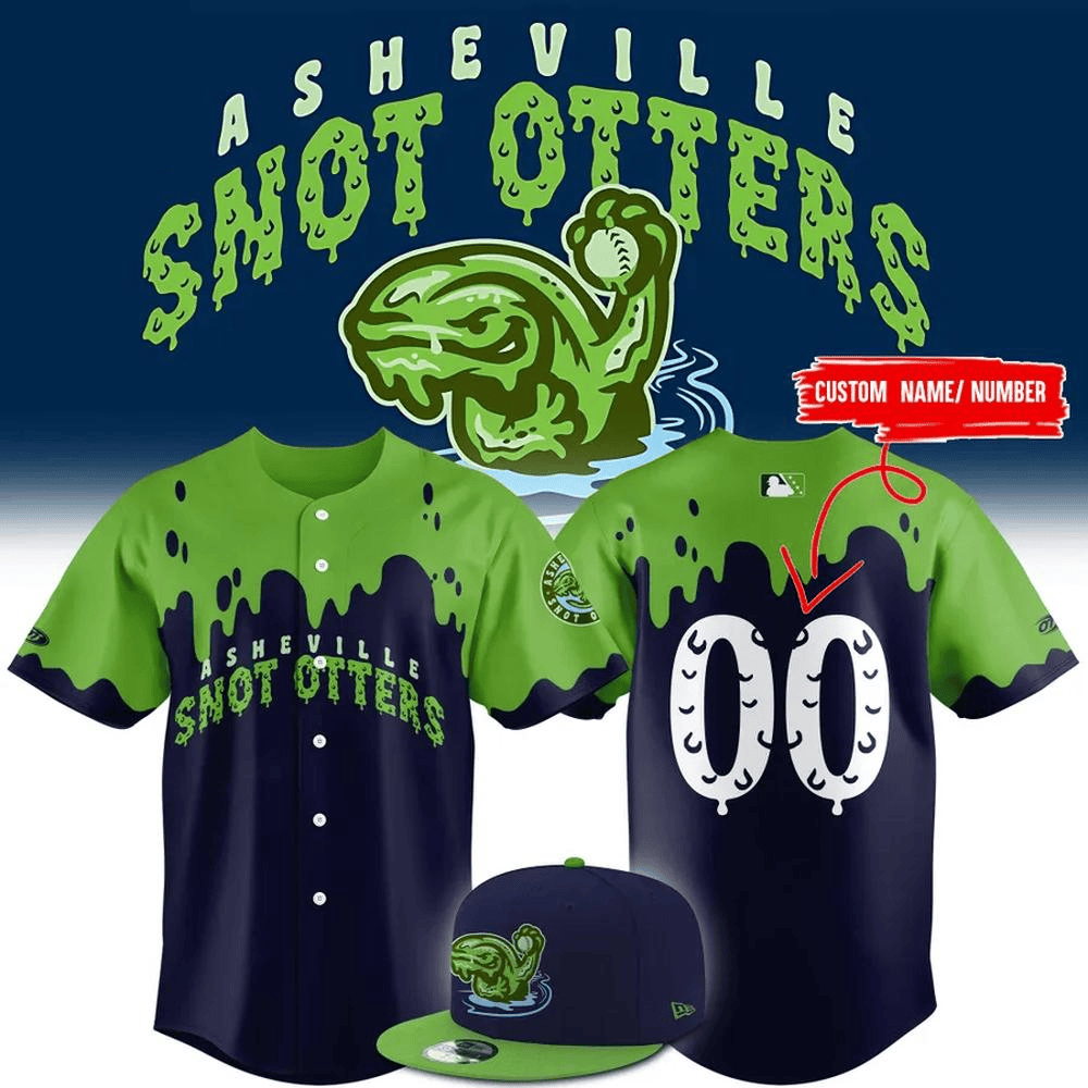 Personalized Asheville Tourists Snot Otters Baseball Jersey Father's Day Gifts