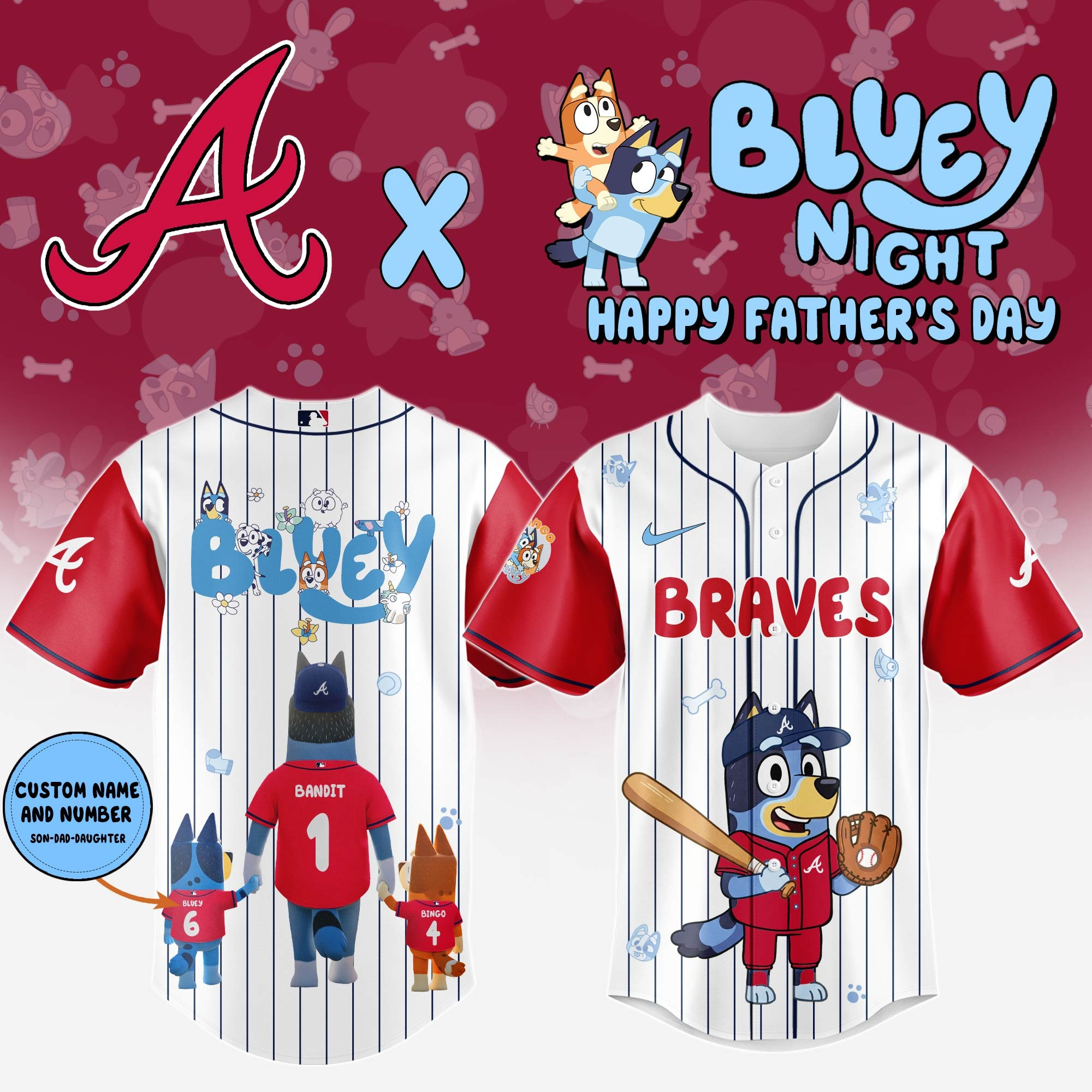 Personalized Atlanta Braves Happy Father's Day Limited Edition Jersey 2025 Atlanta Braves Merch
