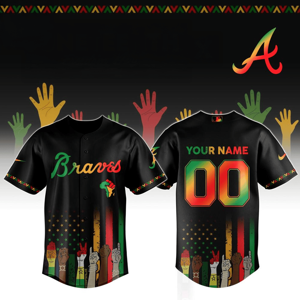 Personalized Atlanta Braves MLB x Juneteenth Freedom Day Baseball Jersey Atlanta Braves Merch