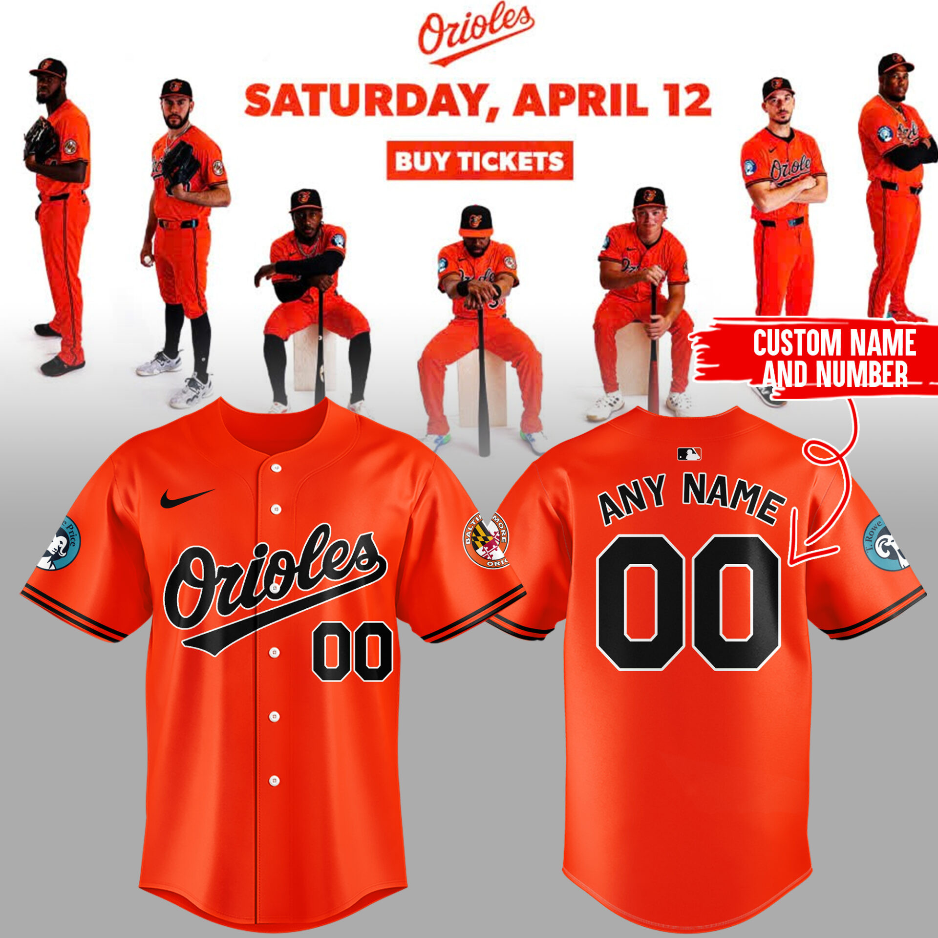 Personalized Baltimore Orioles Orange On Orange Jersey Gifts For Baseball Lovers
