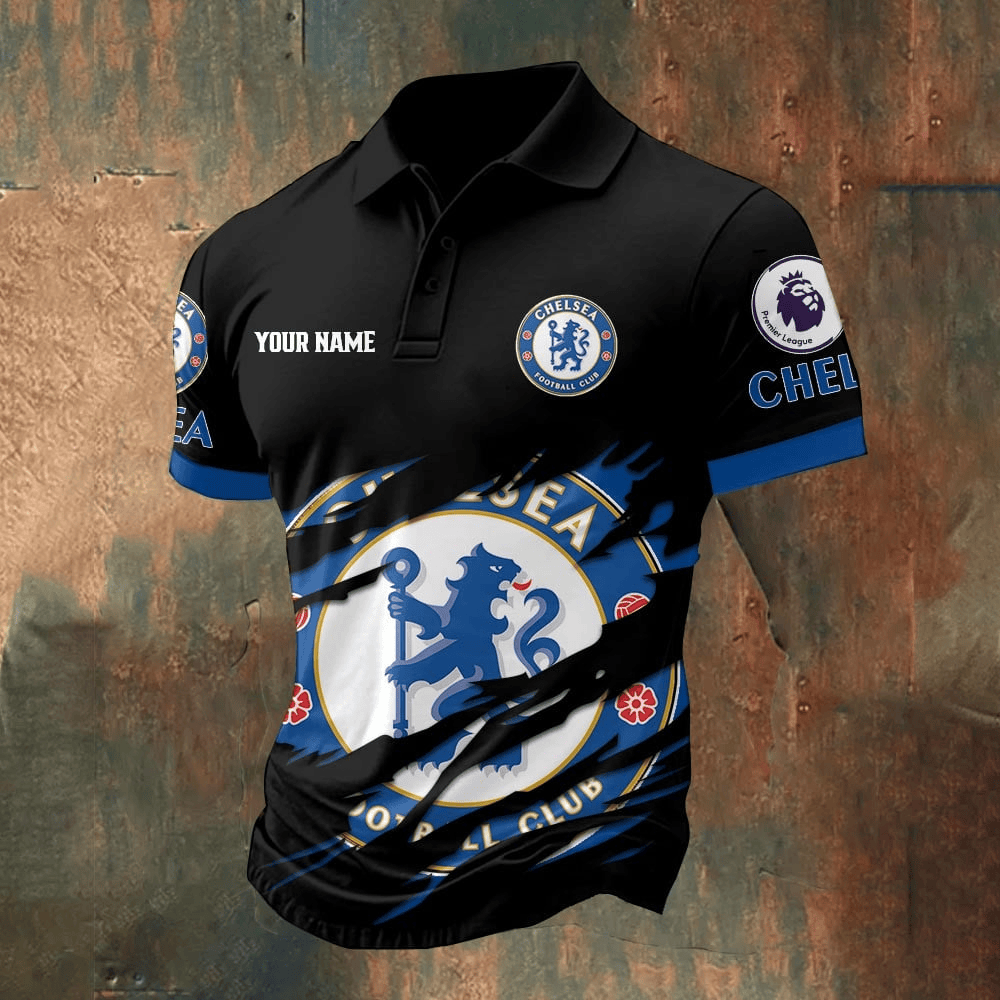 Personalized Chelsea Football Club Polo Shirt Chelsea Merch Awesome Fathe's Day Gifts