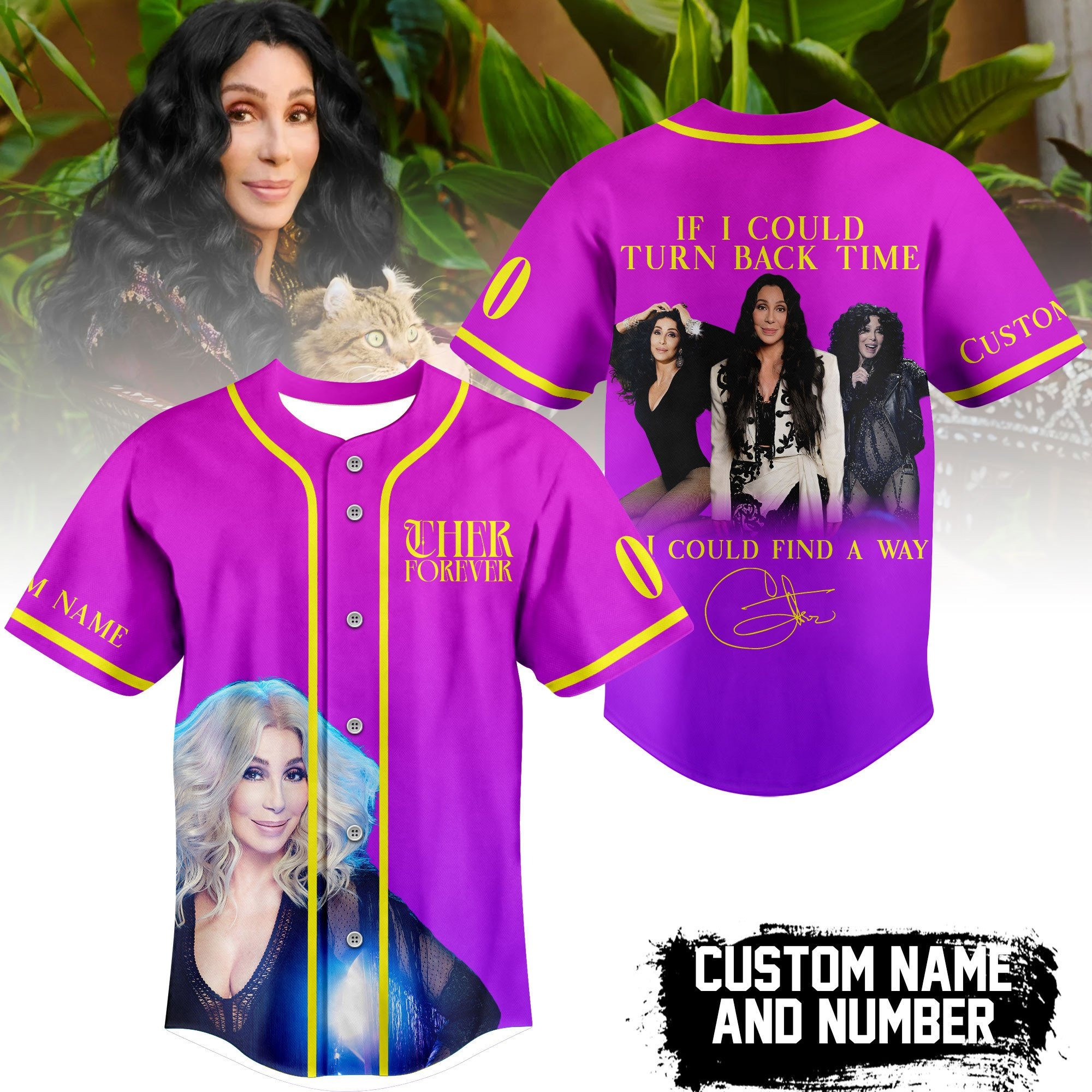 Personalized Cher Music Baseball Jersey Cher Merch Best Gifts For Music Lovers