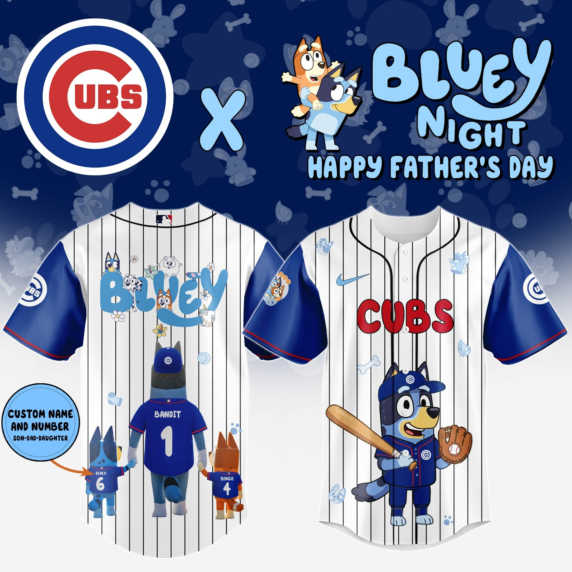 Personalized Chicago Cubs Happy Father's Day Limited Edition Jersey 2025 Chicago Cubs Merch