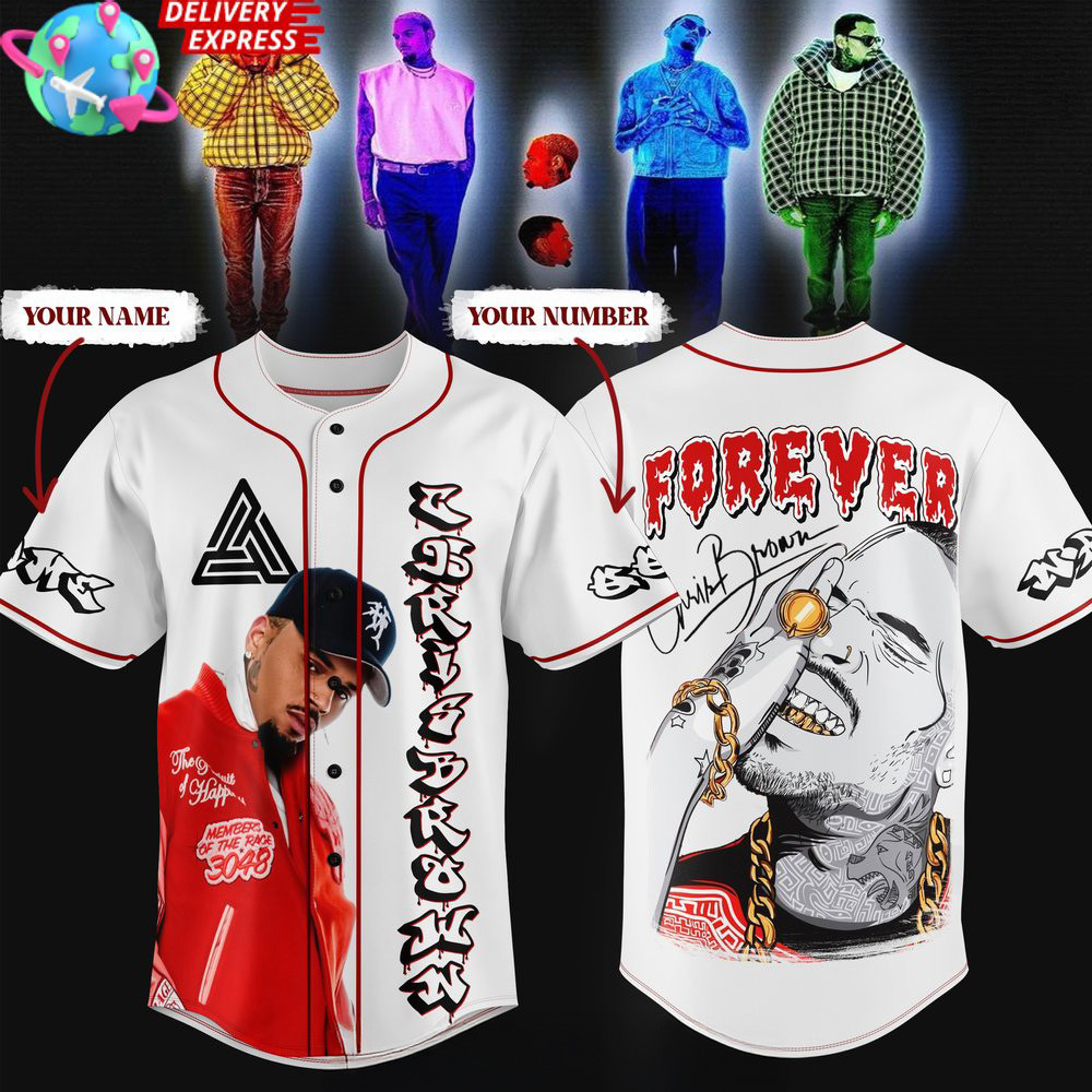 Personalized Chris Brown Merch Chris Brown Forever Baseball Jersey Funny Father's Day Gifts