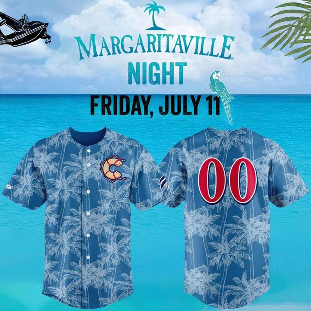 Personalized Clearwater Threshers X Margaritaville Night 2025 Jersey Fan Merch Gifts For Dad