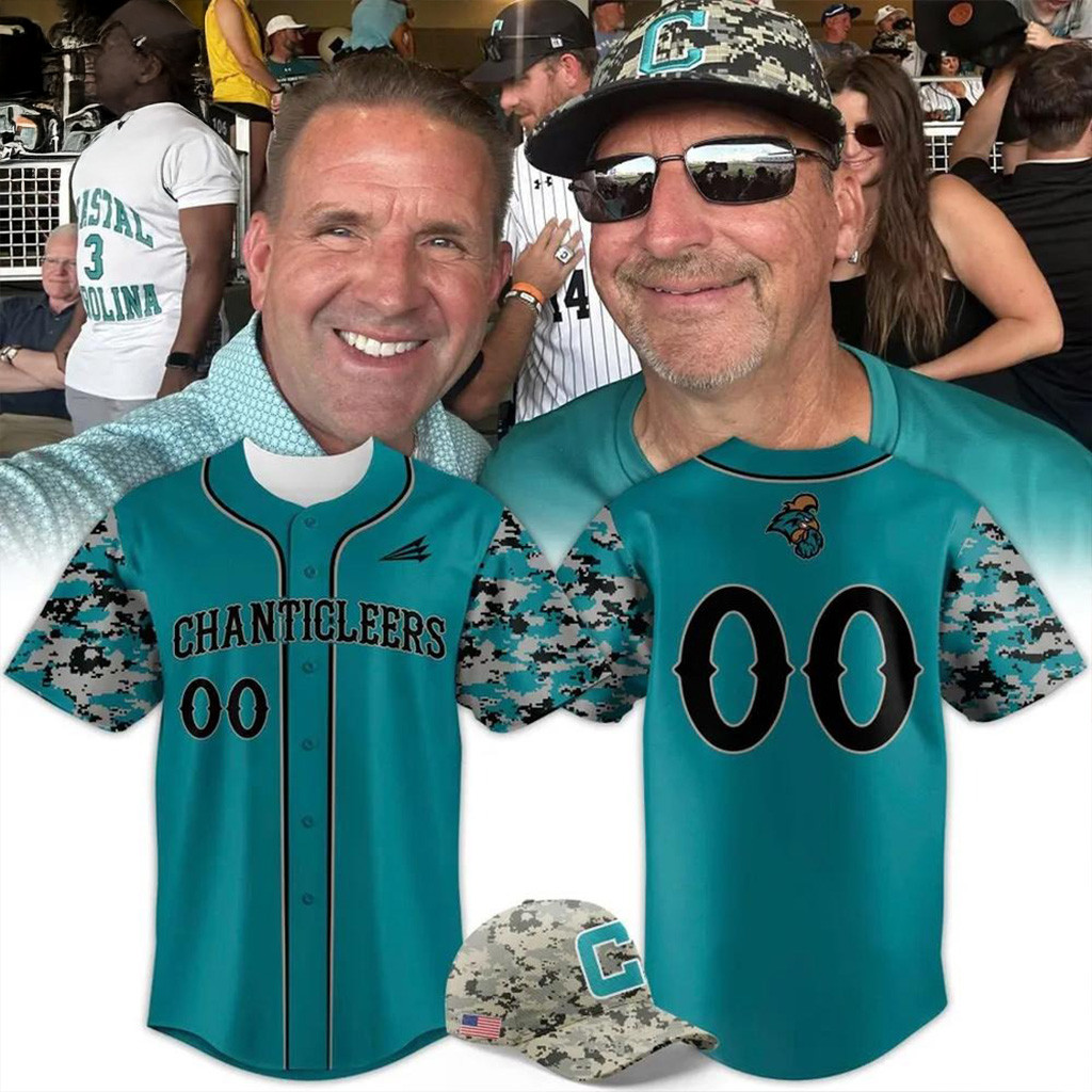 Personalized Coastal Carolina Chanticleers Camo Baseball Jersey Chanticleers Merch For Fans