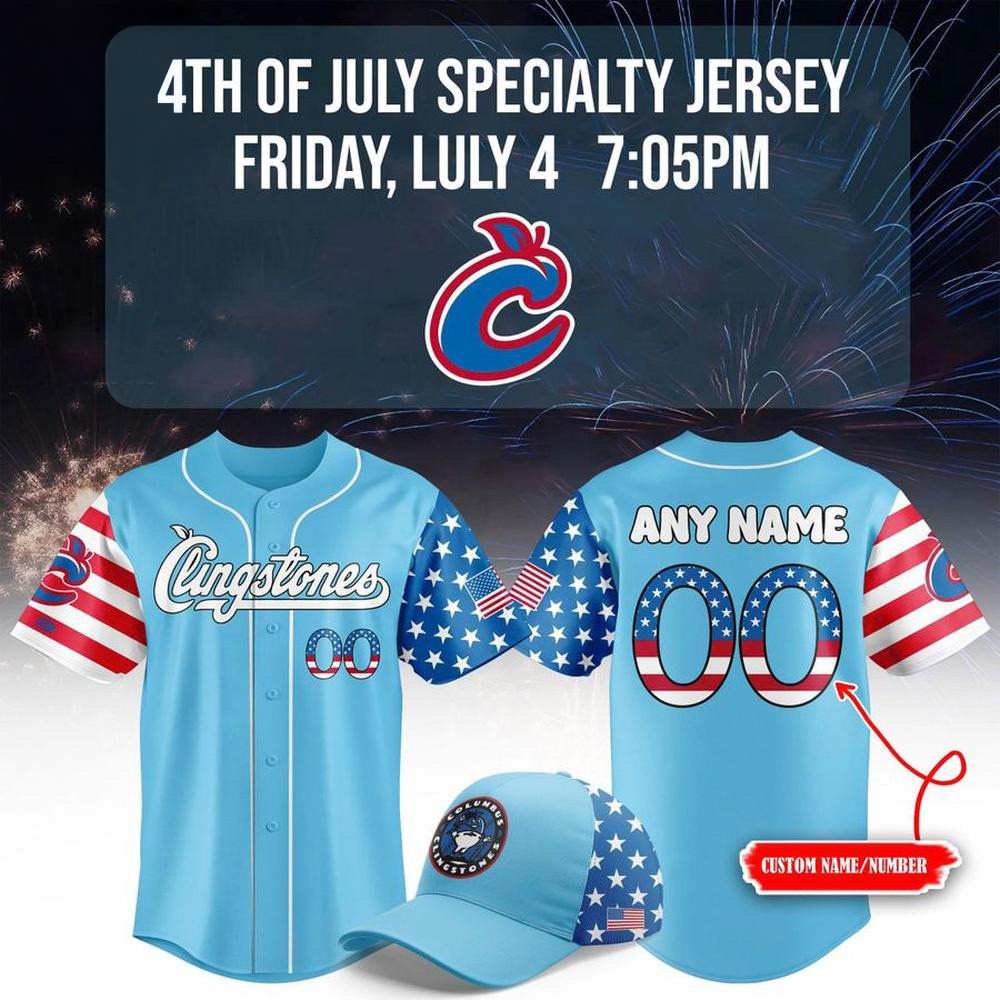 Personalized Columbus Clingstones 4Th Of July Limited Edition Baseball Jersey Gifts For Fans