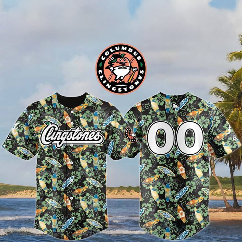 Personalized Columbus Clingstones x Margaritaville 2025 Baseball Jersey Clingstones Merch