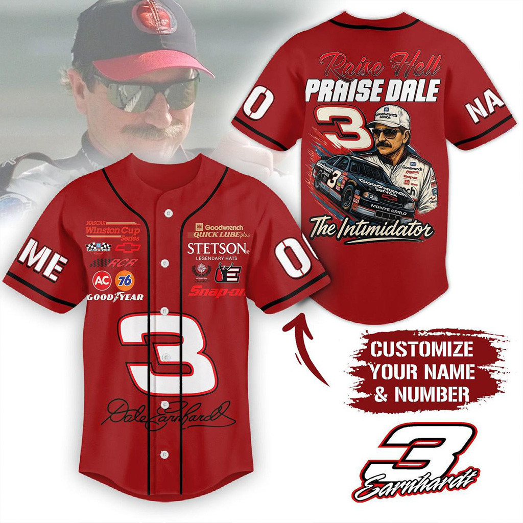 Personalized Dale Earnhardt The Intimidator 2025 Jersey Fan Merch Gifts For Dad